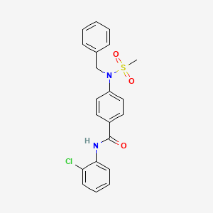 molecular formula C21H19ClN2O3S B3456621 4-[benzyl(methylsulfonyl)amino]-N-(2-chlorophenyl)benzamide 