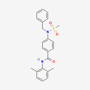 molecular formula C23H24N2O3S B3456630 4-[benzyl(methylsulfonyl)amino]-N-(2,6-dimethylphenyl)benzamide 