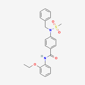 molecular formula C23H24N2O4S B3456635 4-[benzyl(methylsulfonyl)amino]-N-(2-ethoxyphenyl)benzamide 