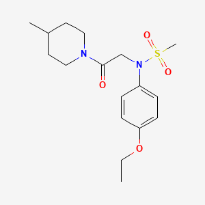 molecular formula C17H26N2O4S B3456644 N-(4-ethoxyphenyl)-N-[2-(4-methyl-1-piperidinyl)-2-oxoethyl]methanesulfonamide 