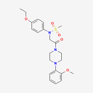 molecular formula C22H29N3O5S B3456657 N-(4-ethoxyphenyl)-N-{2-[4-(2-methoxyphenyl)-1-piperazinyl]-2-oxoethyl}methanesulfonamide CAS No. 5729-66-8