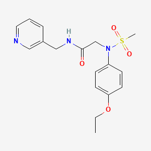 molecular formula C17H21N3O4S B3456661 N~2~-(4-ethoxyphenyl)-N~2~-(methylsulfonyl)-N~1~-(3-pyridinylmethyl)glycinamide 