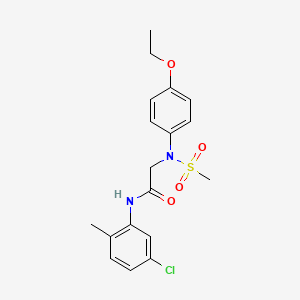 molecular formula C18H21ClN2O4S B3456673 N~1~-(5-chloro-2-methylphenyl)-N~2~-(4-ethoxyphenyl)-N~2~-(methylsulfonyl)glycinamide 