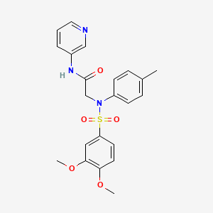 N~2~-[(3,4-dimethoxyphenyl)sulfonyl]-N~2~-(4-methylphenyl)-N~1~-3-pyridinylglycinamide