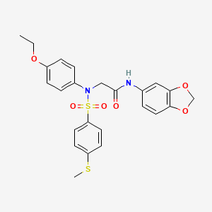 N~1~-1,3-benzodioxol-5-yl-N~2~-(4-ethoxyphenyl)-N~2~-{[4-(methylthio)phenyl]sulfonyl}glycinamide