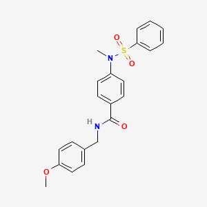 molecular formula C22H22N2O4S B3456723 N-(4-methoxybenzyl)-4-[methyl(phenylsulfonyl)amino]benzamide 
