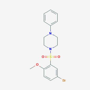 molecular formula C17H19BrN2O3S B345674 1-(5-Bromo-2-methoxyphenyl)sulfonyl-4-phenylpiperazine CAS No. 325809-69-6