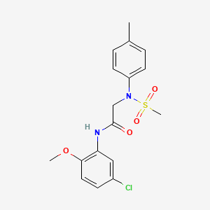molecular formula C17H19ClN2O4S B3456744 N~1~-(5-chloro-2-methoxyphenyl)-N~2~-(4-methylphenyl)-N~2~-(methylsulfonyl)glycinamide 