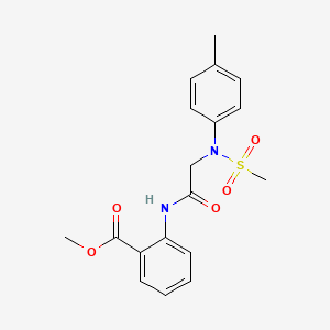 molecular formula C18H20N2O5S B3456752 methyl 2-{[N-(4-methylphenyl)-N-(methylsulfonyl)glycyl]amino}benzoate 