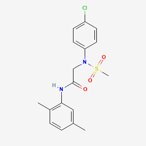 N~2~-(4-chlorophenyl)-N~1~-(2,5-dimethylphenyl)-N~2~-(methylsulfonyl)glycinamide