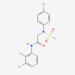 N~1~-(3-chloro-2-methylphenyl)-N~2~-(4-chlorophenyl)-N~2~-(methylsulfonyl)glycinamide