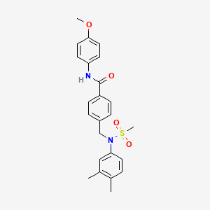 4-{[(3,4-dimethylphenyl)(methylsulfonyl)amino]methyl}-N-(4-methoxyphenyl)benzamide