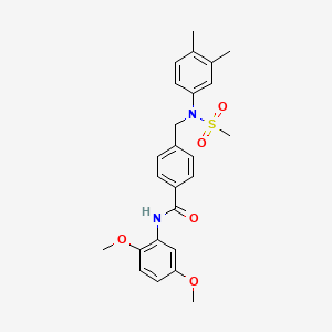 molecular formula C25H28N2O5S B3456815 N-(2,5-dimethoxyphenyl)-4-{[(3,4-dimethylphenyl)(methylsulfonyl)amino]methyl}benzamide 