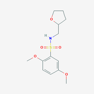 molecular formula C13H19NO5S B345683 2,5-Dimethoxy-N-(tetrahydro-furan-2-ylmethyl)-benzenesulfonamide CAS No. 313403-07-5