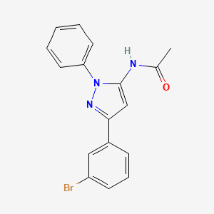 molecular formula C17H14BrN3O B3456836 N-[3-(3-bromophenyl)-1-phenyl-1H-pyrazol-5-yl]acetamide 