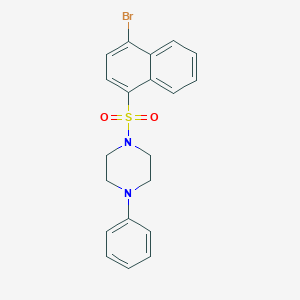 molecular formula C20H19BrN2O2S B345684 4-Bromo-1-[(4-phenylpiperazinyl)sulfonyl]naphthalene CAS No. 332021-00-8