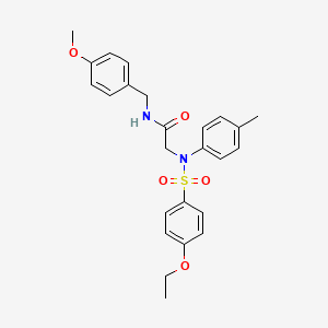 molecular formula C25H28N2O5S B3456846 N~2~-[(4-ethoxyphenyl)sulfonyl]-N~1~-(4-methoxybenzyl)-N~2~-(4-methylphenyl)glycinamide 