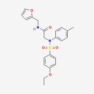 molecular formula C22H24N2O5S B3456853 N~2~-[(4-ethoxyphenyl)sulfonyl]-N~1~-(2-furylmethyl)-N~2~-(4-methylphenyl)glycinamide CAS No. 5603-48-5