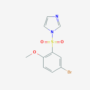 molecular formula C10H9BrN2O3S B345686 1-(5-Bromo-2-methoxyphenyl)sulfonylimidazole CAS No. 325810-01-3