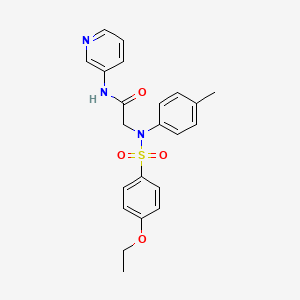 molecular formula C22H23N3O4S B3456860 N~2~-[(4-ethoxyphenyl)sulfonyl]-N~2~-(4-methylphenyl)-N~1~-3-pyridinylglycinamide 