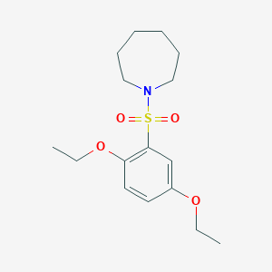molecular formula C16H25NO4S B345687 1-(2,5-Diethoxyphenyl)sulfonylazepane CAS No. 325811-00-5