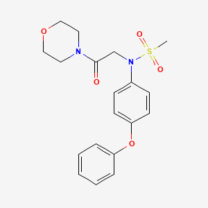 molecular formula C19H22N2O5S B3456870 N-[2-(4-morpholinyl)-2-oxoethyl]-N-(4-phenoxyphenyl)methanesulfonamide 