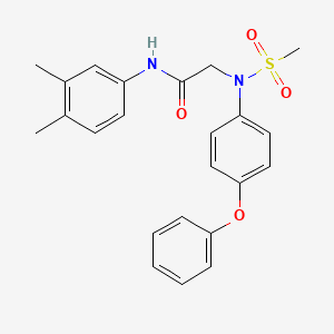 N~1~-(3,4-dimethylphenyl)-N~2~-(methylsulfonyl)-N~2~-(4-phenoxyphenyl)glycinamide