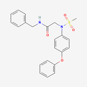 molecular formula C22H22N2O4S B3456888 N~1~-benzyl-N~2~-(methylsulfonyl)-N~2~-(4-phenoxyphenyl)glycinamide 
