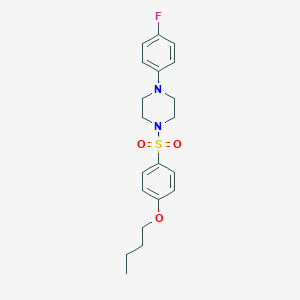 molecular formula C20H25FN2O3S B345689 1-(4-Butoxyphenyl)sulfonyl-4-(4-fluorophenyl)piperazine CAS No. 325813-09-0