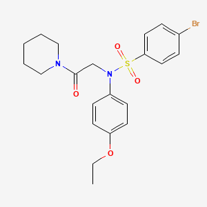 molecular formula C21H25BrN2O4S B3456894 4-bromo-N-(4-ethoxyphenyl)-N-[2-oxo-2-(1-piperidinyl)ethyl]benzenesulfonamide 
