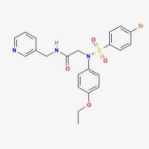 molecular formula C22H22BrN3O4S B3456900 N~2~-[(4-bromophenyl)sulfonyl]-N~2~-(4-ethoxyphenyl)-N~1~-(3-pyridinylmethyl)glycinamide 