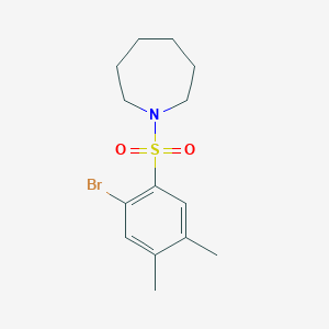 molecular formula C14H20BrNO2S B345691 1-(2-Bromo-4,5-dimethylphenyl)sulfonylazepane CAS No. 459175-44-1