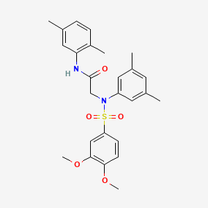 N~2~-[(3,4-dimethoxyphenyl)sulfonyl]-N~1~-(2,5-dimethylphenyl)-N~2~-(3,5-dimethylphenyl)glycinamide