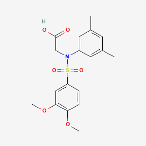 molecular formula C18H21NO6S B3456921 N-[(3,4-dimethoxyphenyl)sulfonyl]-N-(3,5-dimethylphenyl)glycine 
