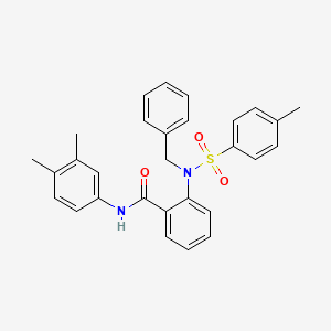molecular formula C29H28N2O3S B3456928 2-{benzyl[(4-methylphenyl)sulfonyl]amino}-N-(3,4-dimethylphenyl)benzamide 