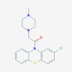 molecular formula C19H20ClN3OS B345693 1-(2-Chloro-phenothiazin-10-yl)-2-(4-methyl-piperazin-1-yl)-ethanone CAS No. 59260-84-3