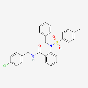 molecular formula C28H25ClN2O3S B3456931 2-{benzyl[(4-methylphenyl)sulfonyl]amino}-N-(4-chlorobenzyl)benzamide 