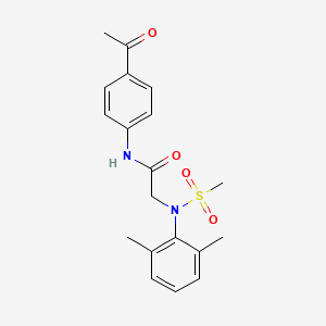 N~1~-(4-acetylphenyl)-N~2~-(2,6-dimethylphenyl)-N~2~-(methylsulfonyl)glycinamide