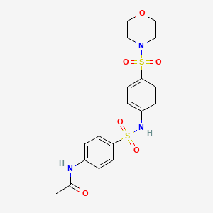 molecular formula C18H21N3O6S2 B3456963 N-[4-({[4-(4-morpholinylsulfonyl)phenyl]amino}sulfonyl)phenyl]acetamide 