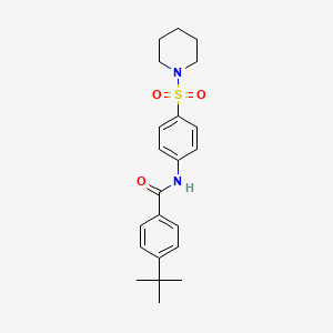 4-tert-butyl-N-[4-(1-piperidinylsulfonyl)phenyl]benzamide