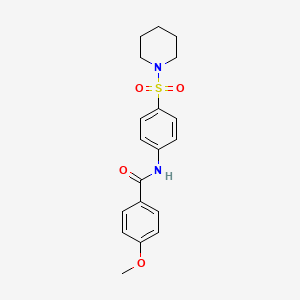 4-methoxy-N-[4-(1-piperidinylsulfonyl)phenyl]benzamide