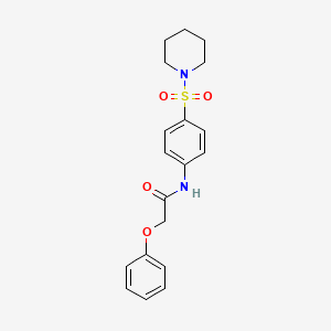 molecular formula C19H22N2O4S B3456975 2-phenoxy-N-[4-(1-piperidinylsulfonyl)phenyl]acetamide 