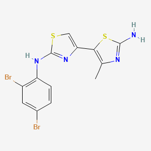 molecular formula C13H10Br2N4S2 B3457004 N~2~-(2,4-dibromophenyl)-4'-methyl-4,5'-bi-1,3-thiazole-2,2'-diamine 