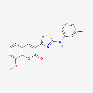 molecular formula C20H16N2O3S B3457010 8-methoxy-3-{2-[(3-methylphenyl)amino]-1,3-thiazol-4-yl}-2H-chromen-2-one 