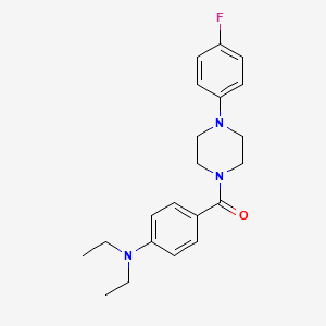 molecular formula C21H26FN3O B3457030 N,N-diethyl-4-{[4-(4-fluorophenyl)-1-piperazinyl]carbonyl}aniline 