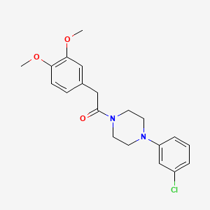 molecular formula C20H23ClN2O3 B3457037 1-(3-chlorophenyl)-4-[(3,4-dimethoxyphenyl)acetyl]piperazine 
