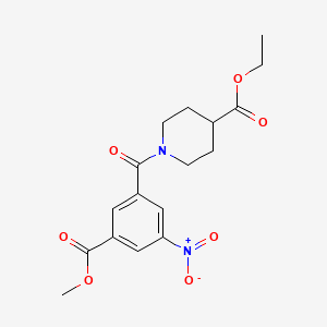 molecular formula C17H20N2O7 B3457050 ethyl 1-[3-(methoxycarbonyl)-5-nitrobenzoyl]-4-piperidinecarboxylate 