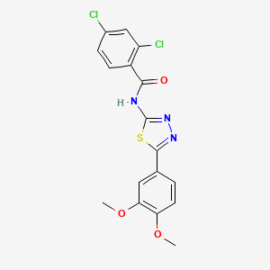 molecular formula C17H13Cl2N3O3S B3457065 2,4-dichloro-N-[5-(3,4-dimethoxyphenyl)-1,3,4-thiadiazol-2-yl]benzamide 