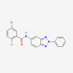 5-bromo-2-chloro-N-(2-phenyl-2H-1,2,3-benzotriazol-5-yl)benzamide