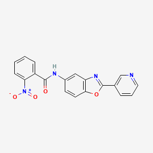 molecular formula C19H12N4O4 B3457142 2-nitro-N-[2-(3-pyridinyl)-1,3-benzoxazol-5-yl]benzamide 